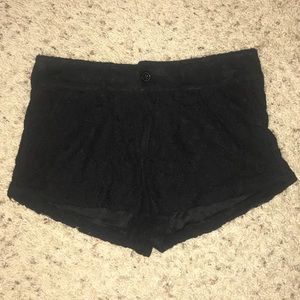 Black lace shorts